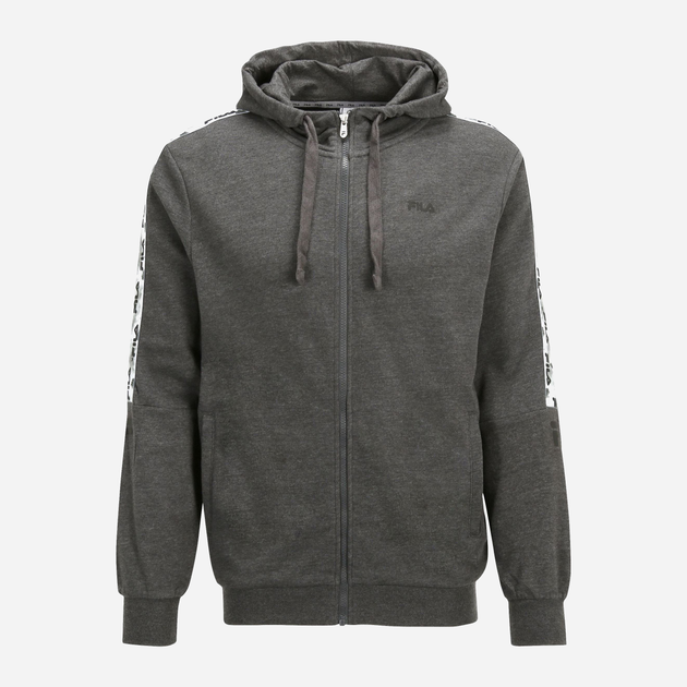 Толстовка на флісі на блискавці чоловіча Fila FAM0191-80029 L Темно-сірий меланж (4064556292841) - зображення 4