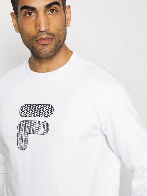 Bluza bez kaptura męska Fila FAM0189-10001 S Biała (4064556380005) - obraz 4