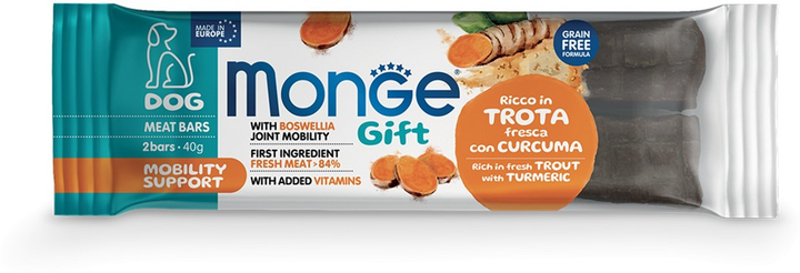 Лакомство для собак Monge Gift Dog Mobility support форель с босвелией ...