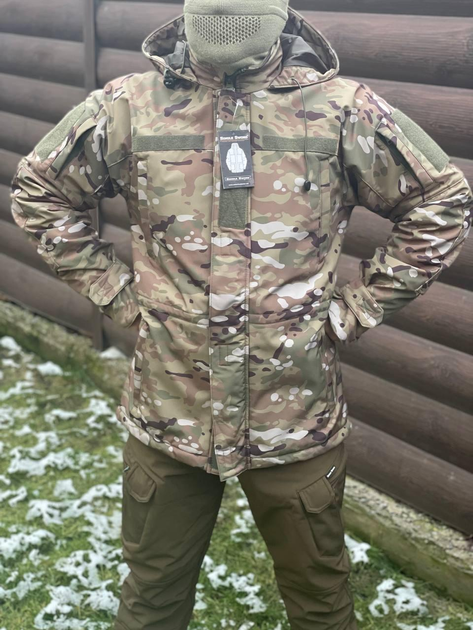 Куртка демисезонная удлиненная тактическая военная мультикам Soft Shell Single Sword для ВСУ L - изображение 1