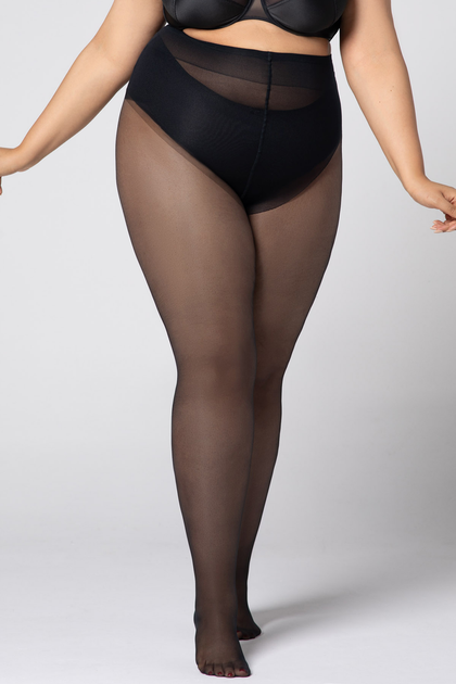 Plus Size Black Sheer Backseam Pantyhose – Unique Vintage