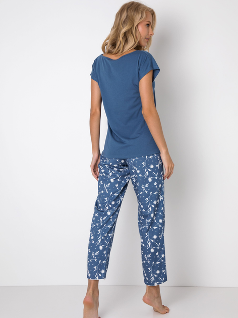 Піжама (футболка + штани) Aruelle Felicity pajama long XL Синій/Білий (5904541437354) - зображення 2