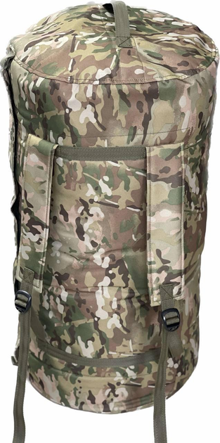 Тактичний баул на 120 літрів для вещей армійський військовий для ЗСУ тактична сумка рюкзак колір мультикам - зображення 1