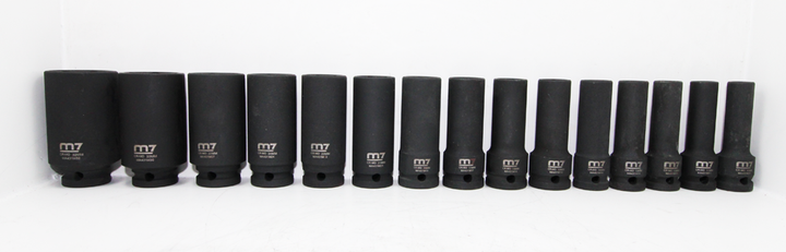 Mighty Seven Набір головок ударних 1/2" 15од 10-32мм подовжені пластик. кейс - Фото 6 Mighty Seven Набір головок ударних 1/2" 15од 10-32мм подовжені пластик. кейс - изображение 6
