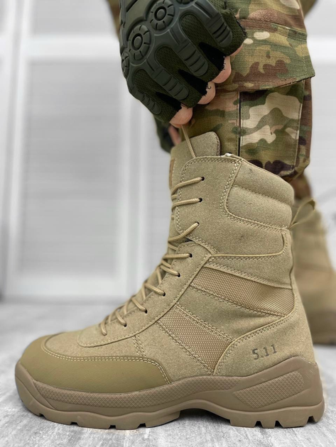 Тактичні військові високі черевики 5.11 Tactical, Колір: Койот, Розмір: 43 - зображення 1