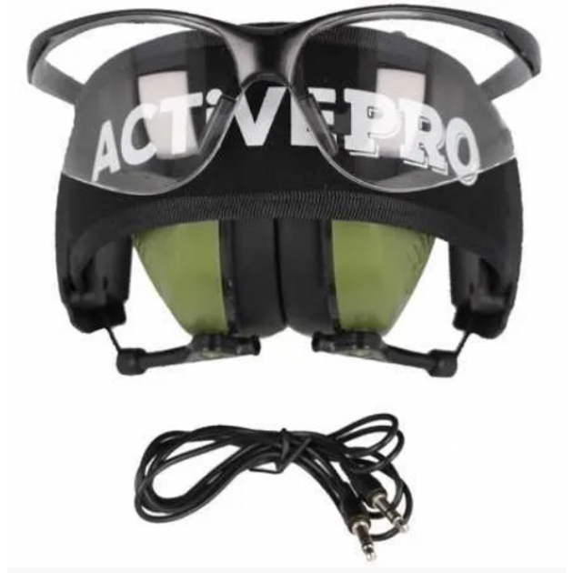 Професійні Активні Тактичні Навушники REALHUNTER Active Pro Окуляри Олива (LE-401B+LG3048 OLIVE) - зображення 2