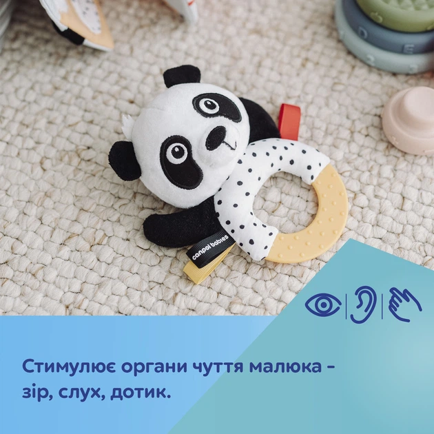 М'яка іграшка Canpol Babies BabiesBoo з прорізувачем і брязкальцем (68/086) - зображення 6