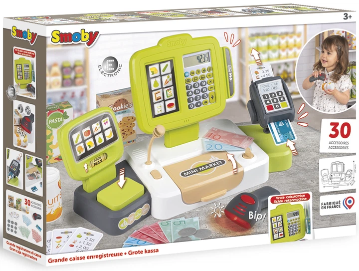 Електронна каса Smoby з терміналом вагами та звуковим сканером (350114) (3032163501145) - зображення 6