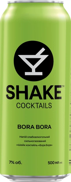 Упаковка слабоалкогольного напитка SHAKE Bora Bora 7 % 0.5 л х 24 шт (4820097891680) - изображение 2