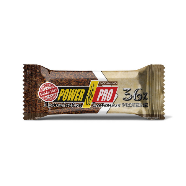 Протеиновый батончик Power Pro 36% sugar free (60 g), вкус mochaccino ...