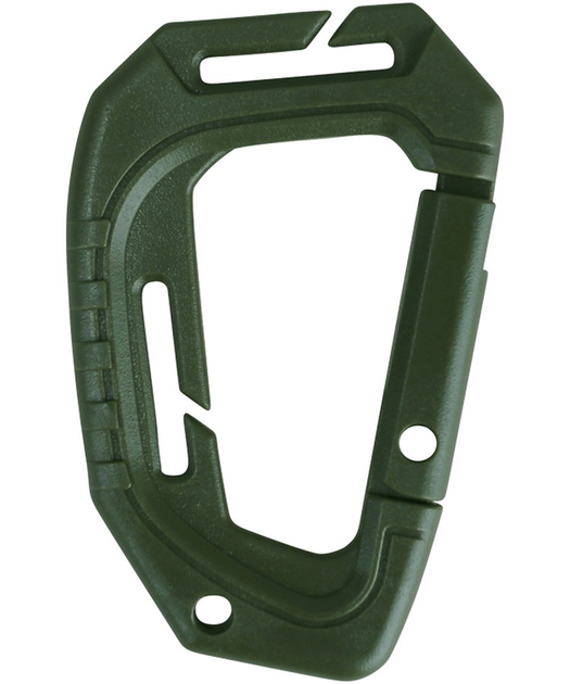 Тактический карабин для крепления снаряжения к рюкзаку или разгрузке 1шт KOMBAT UK оливковый (OPT-811) - изображение 2