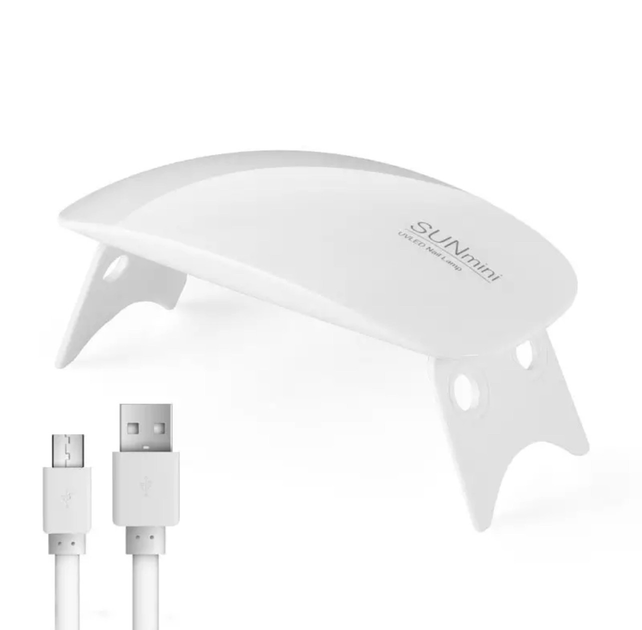 Портативная мини лампа для маникюра с USB SunMini, 6 ВТ., белая – фото ...