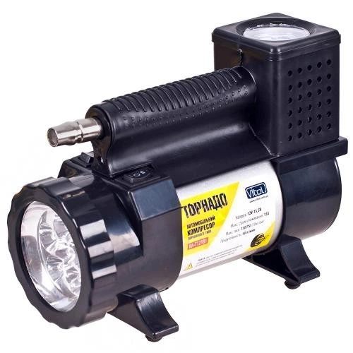 Компрессор Торнадо КА-Т12181 150psi/15Amp/40л/фонарь/прикур.+переходник/шланг 3,0м - изображение 2