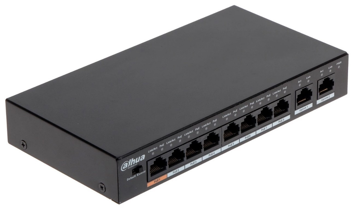 Коммутатор 10 портовый Dahua DH-PFS3010-8ET-96 Свитч Dahua DH-PFS3010 ...