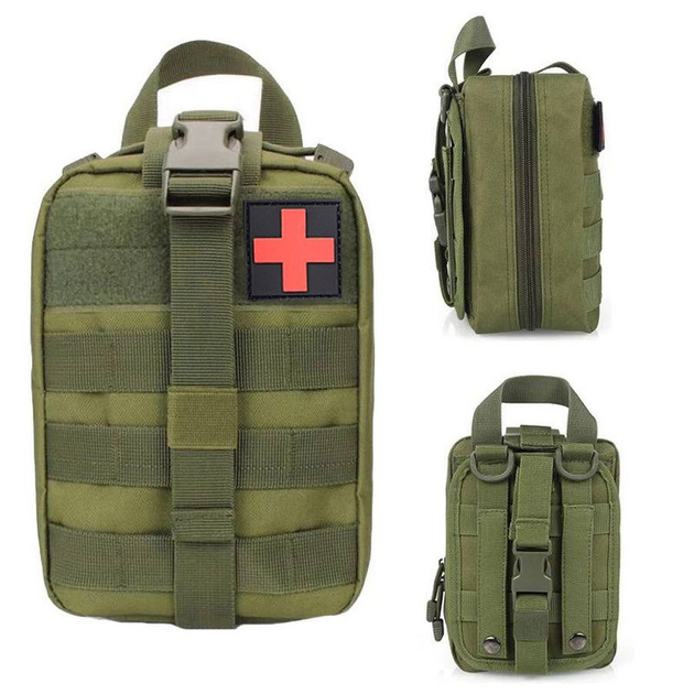 Тактическая аптечка подсумок,военная , IFAK, Molle, Олива - изображение 1