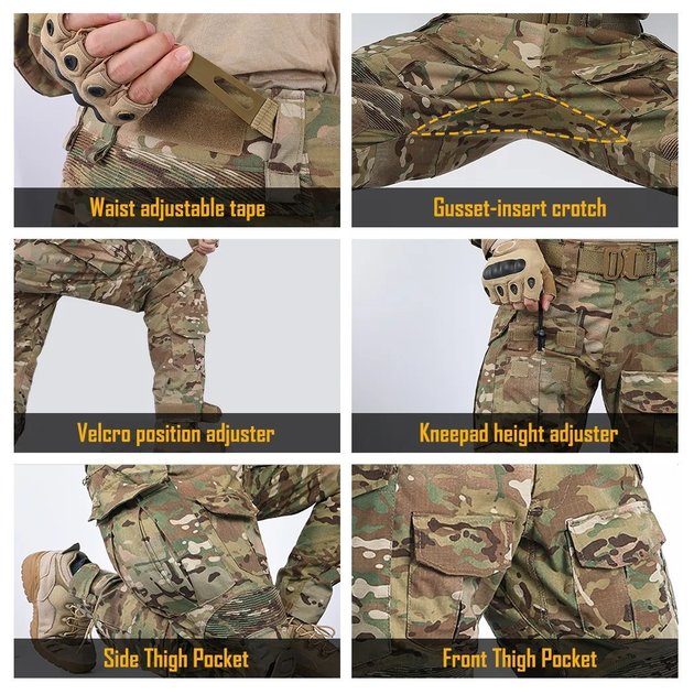 Армейские штаны Gen3 IDOGEAR G3 Combat Pants Knee Pads Multicam размер М - изображение 2