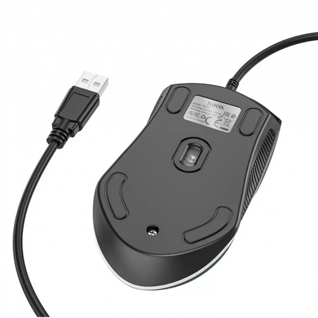 Ігрова комп'ютерна миша провідна HOCO GM19 Enjoy RGB підсвічування Чорна - Фото 8 Ігрова комп'ютерна миша провідна HOCO GM19 Enjoy RGB підсвічування Чорна - зображення 8