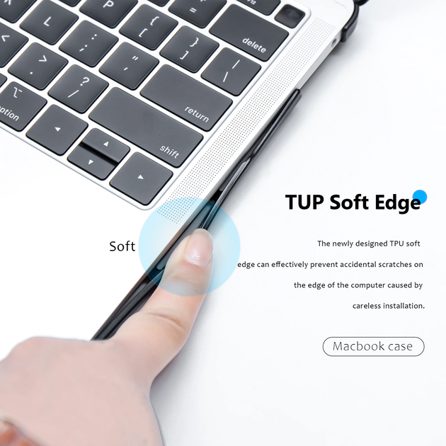 Чехол накладка для MacBook Air 13" Zamax Soft Shield Protective Case - Black&White - изображение 5