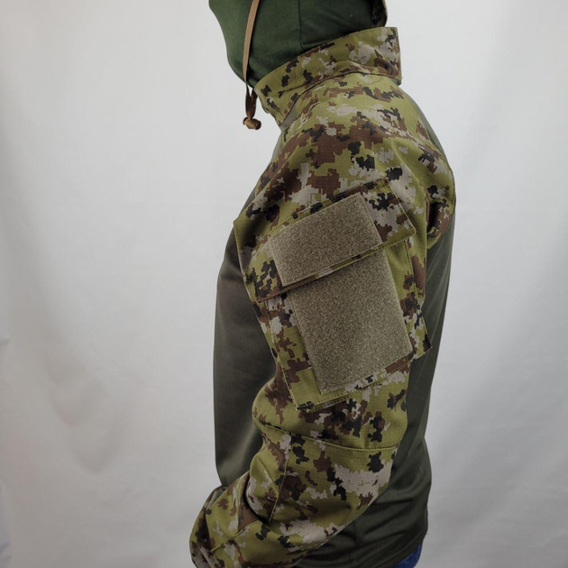 Рубашка мужская военная тактическая с липучками рип-стоп ВСУ (ЗСУ) Ubaks Убакс 20221839 7291 XL 52 р хаки (OR.M-4363249) - изображение 2