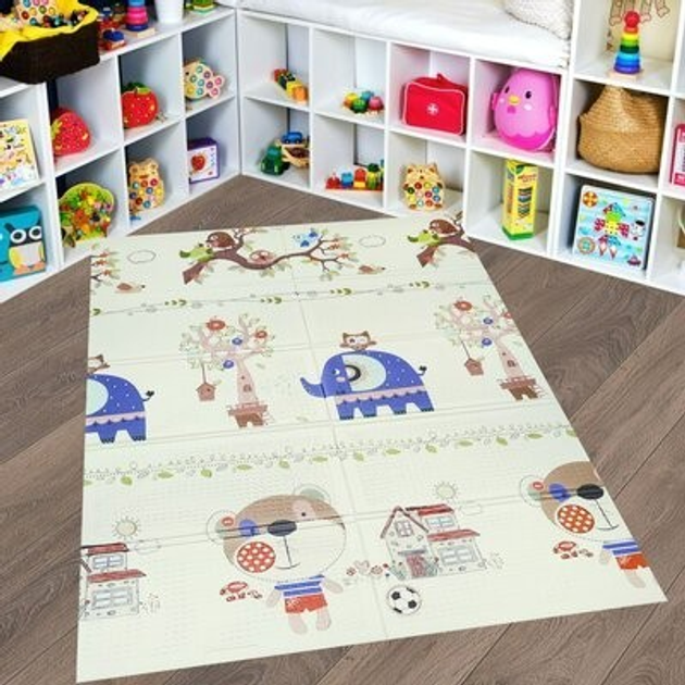 Детский складной развивающий термо коврик двусторонний "Слоник ...