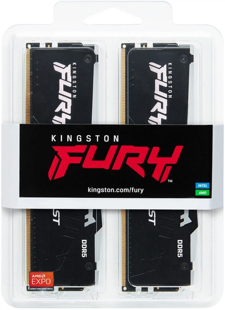 Оперативна пам'ять Kingston Fury DDR5-6000 65536MB PC5-48000 (Kit of 2x32768) Beast RGB AM5 1Rx8 Black (KF560C36BBEAK2-64) - зображення 6