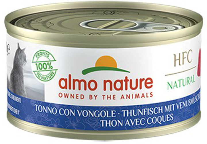 Mokra karma dla kotów Almo Nature HFC Natural z tuńczykiem i małżami 70 g (8001154120943) - obraz 1