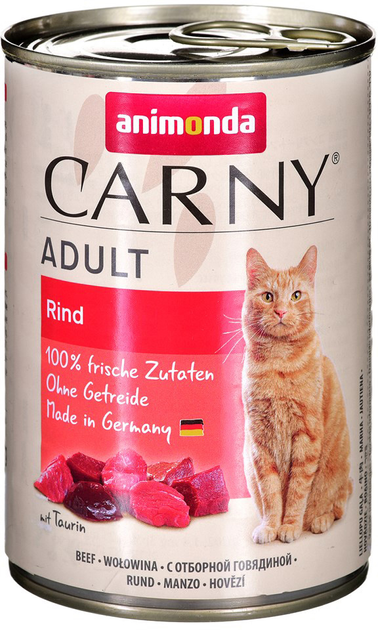 Mokra karma dla kotów Animonda Carny z wołowiną 400 g (4017721837231) - obraz 1
