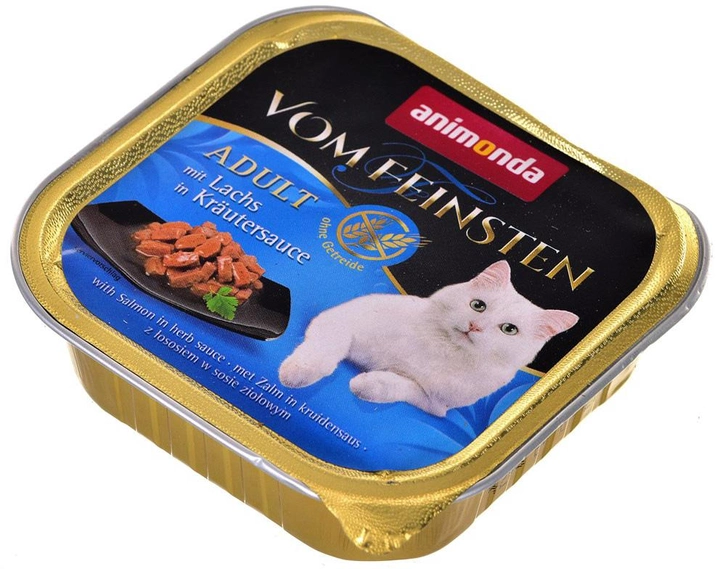Вологий корм для котів Animonda Vom Feinsten Classic Cat лосось у соусі з травами 100 г (4017721833615) - зображення 1