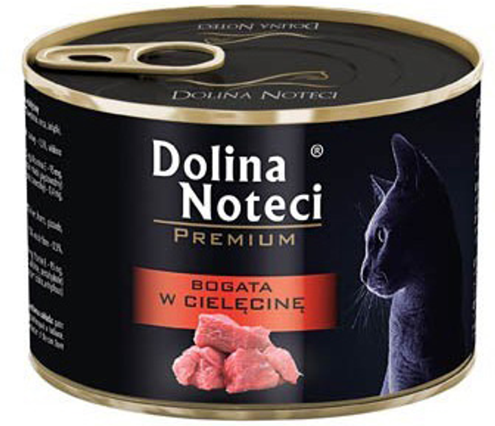 Mokra karma dla kotów Dolina Noteci Premium z cielęciną 185 g (5902921303770) - obraz 1