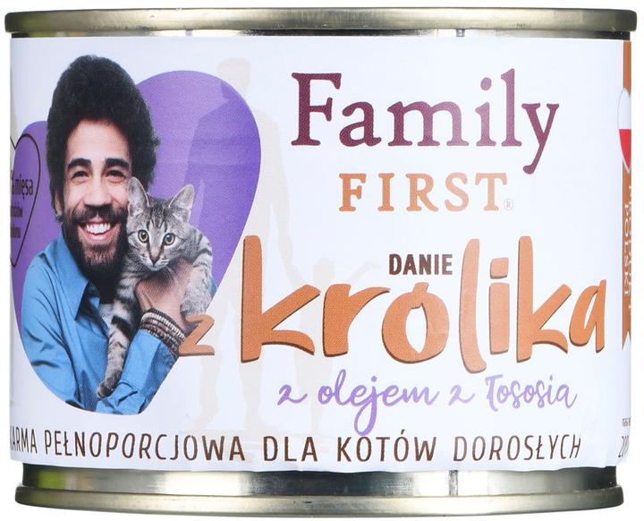 Mokra karma dla kotów Family First Danie z krolika 200 g (5904479191021) - obraz 1