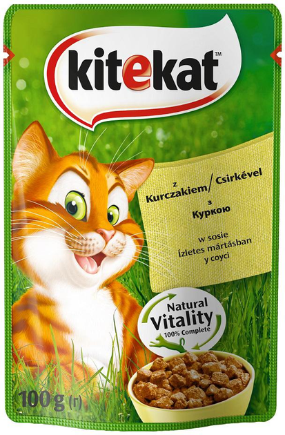 Вологий корм для котів Kitekat Курка в соусі 100 г (5900951256684) - зображення 1