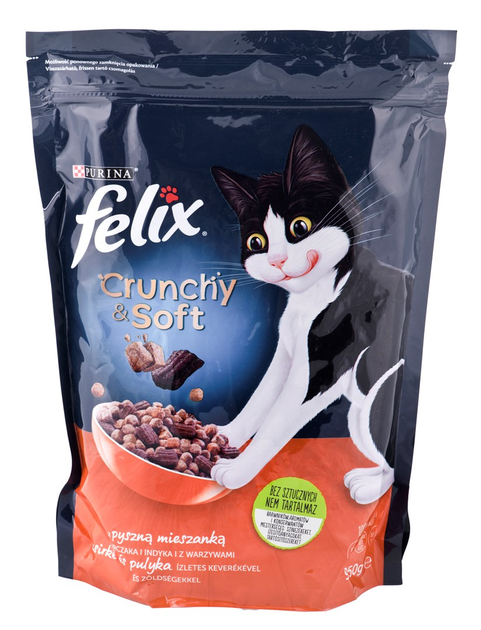 Сухий корм для котів Purina Karma Felix z kurczakiem i indykiem z warzyw 950g (7613287538376) - зображення 1