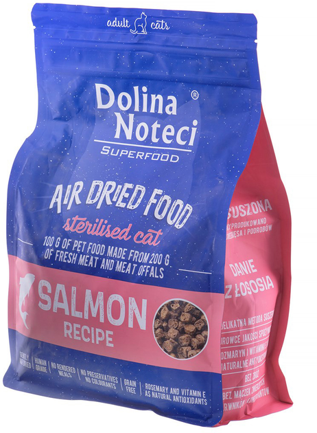 Sucha karma dla kotów Dolina Noteci Superfood Sterylised Łosoś 1KG dla kota (5902921396178) - obraz 1