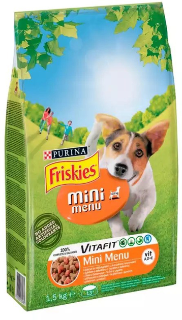 Sucha karma dla psów Purina Friskies Mini Menu Kurczak, warzywa 1.5 kg (7613034230485) - obraz 1