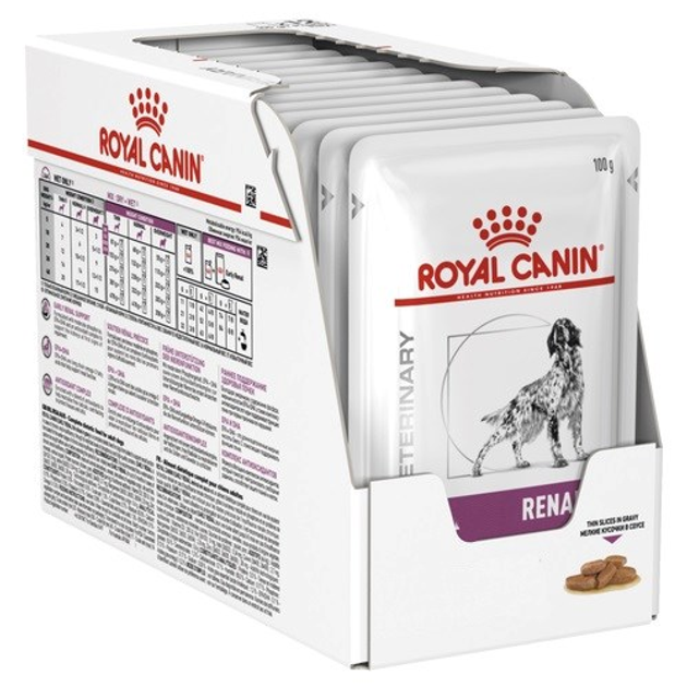 Вологий корм для собак при нирковій недостатності Royal Canin Renal в тонких скибочках 12 x 100 г (9003579016800) - зображення 1