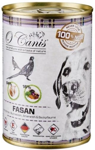 Mokra karma dla psów OCanis Bażant z marchewką 400 g (4260118925770) - obraz 1