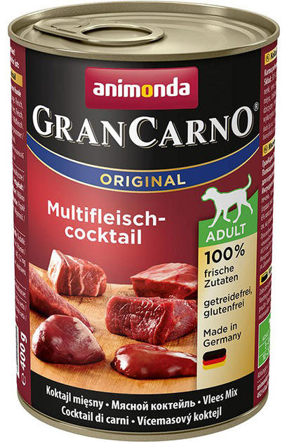 Mokra karma dla psów Animonda GranCarno koktajl mięsny 400 g (4017721827300) - obraz 1