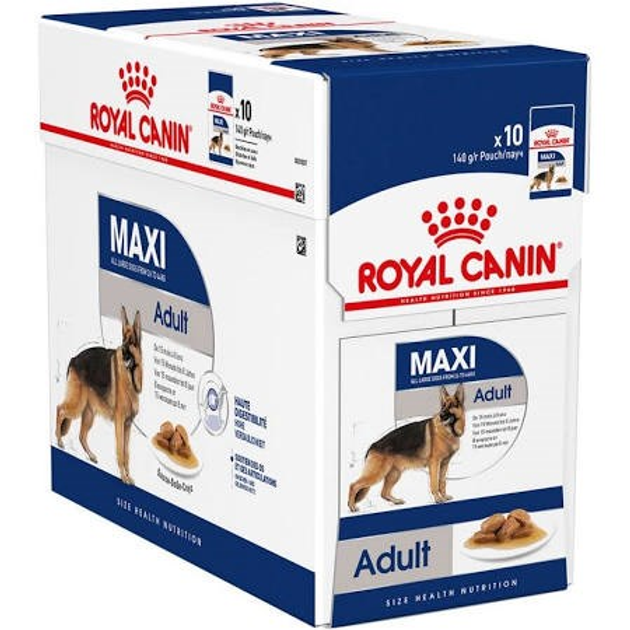 Вологий корм для собак Royal Canin SHN Maxi Adult Шматочки в соусі 10 x 140 г (9003579008485) - зображення 2