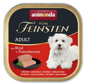 Mokra karma dla psów Animonda Vom Feinsten z wołowiną i indyczymi sercami 150 g (4017721829663) - obraz 1