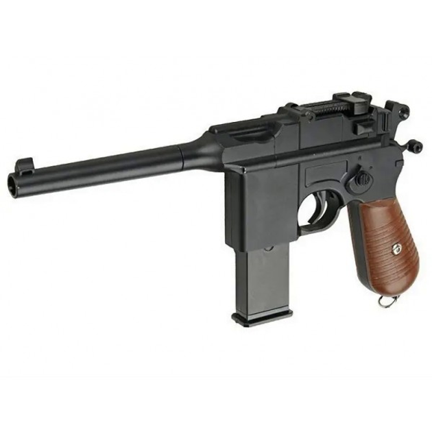 Дитячий Пістолет Маузер З 96 Galaxy G12 метал, пластик стріляє кульками 6 мм Чорний - зображення 1