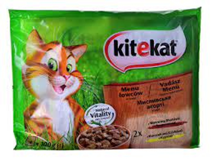 Вологий корм для котів Kitekat Вишукані страви в соусі 4 x 100 г (4770608241223) - зображення 1
