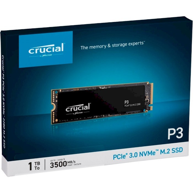 【美品】Crucial P3 1TB M.2 NVMe SSD Gen3 CT1000P3SSD8JP | Crucial P3 ミドルレンジ M.2 NVMe接続SSD 1TB