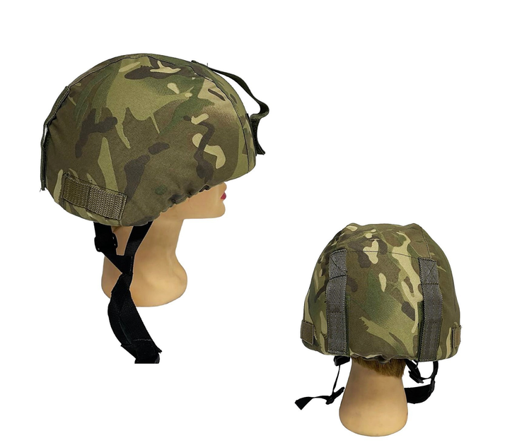 Кавер армійський з кріпленням під окуляри, тактичний чохол на шолом каску ЗСУ, мультикам, L - зображення 1