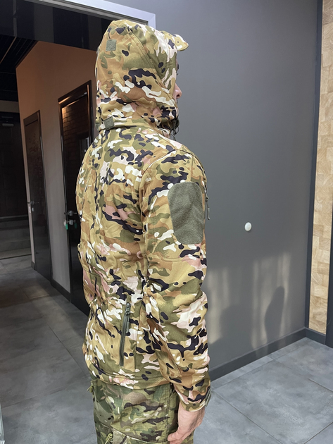 Куртка тактична, Softshell, Yakeda, Мультикам, розмір L, демісезонна куртка флісова для військових софтшелл - зображення 2