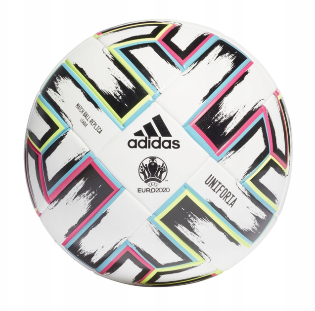 Мяч футбольный Adidas Uniforia Euro 2020 League FH7339 №5 Белый - Фото 1 Мяч футбольный Adidas Uniforia Euro 2020 League FH7339 №5 Белый - изображение 1