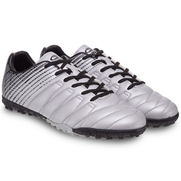 Сороконожки футбольные шиповки Zelart 2007E-1 размер 30 Silver-Black от ...