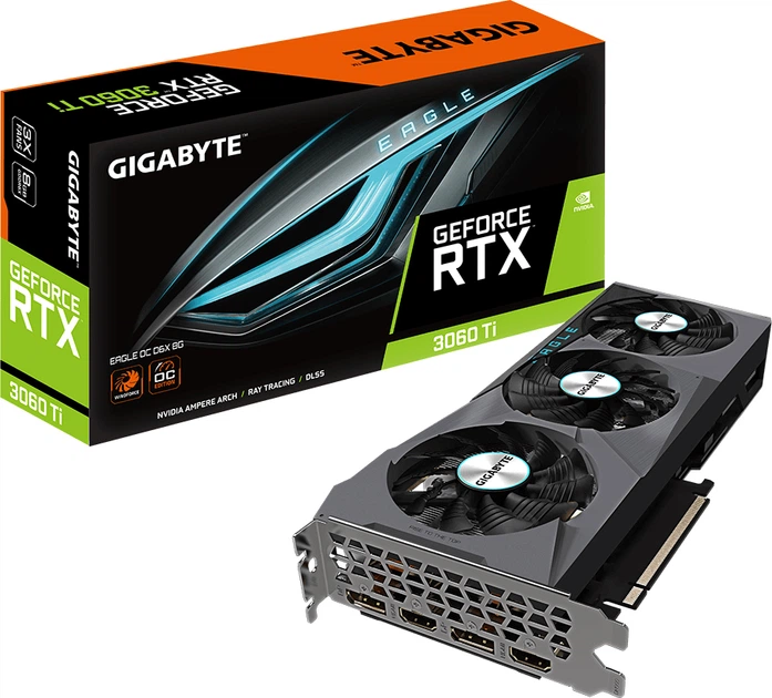 Gigabyte PCI-Ex GeForce RTX 3060 Ti EAGLE OC 8G 8GB GDDR6 (256bit) (1680/19000) (2 x HDMI, 2 x DisplayPort) (GV-N306TXEAGLE OC-8GD) - Zdjęcie 9 Gigabyte PCI-Ex GeForce RTX 3060 Ti EAGLE OC 8G 8GB GDDR6 (256bit) (1680/19000) (2 x HDMI, 2 x DisplayPort) (GV-N306TXEAGLE OC-8GD) - obraz 9