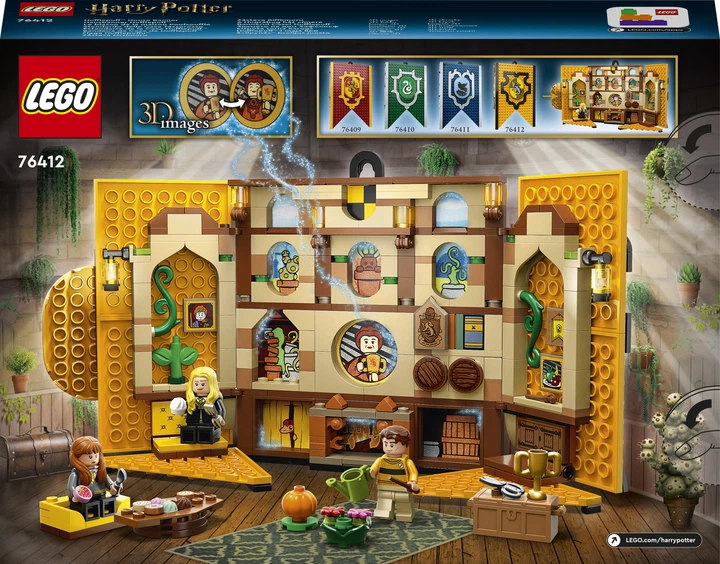 Zestaw klocków LEGO Harry Potter Flaga Hufflepuffu 313 elementów (76412) - obraz 10