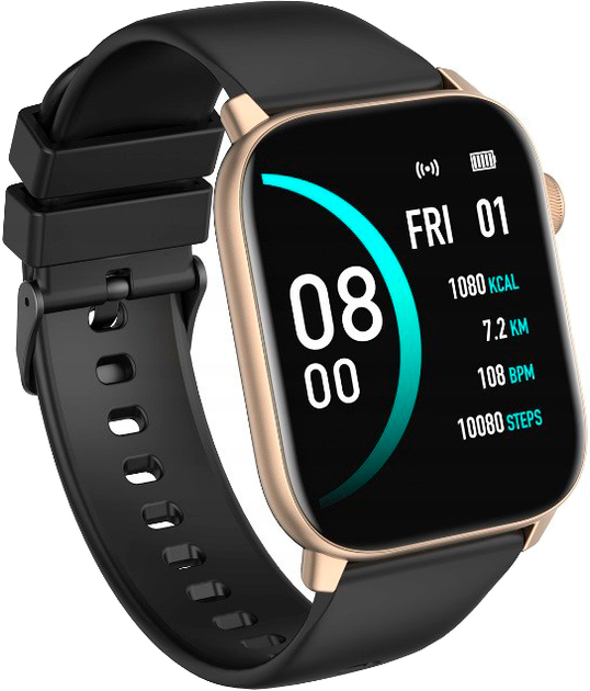 Smartwatch Oromed Smartwatch Oro Smart Fit 6 Czarny/Złoty (AKGOROSMA0027) - obraz 4