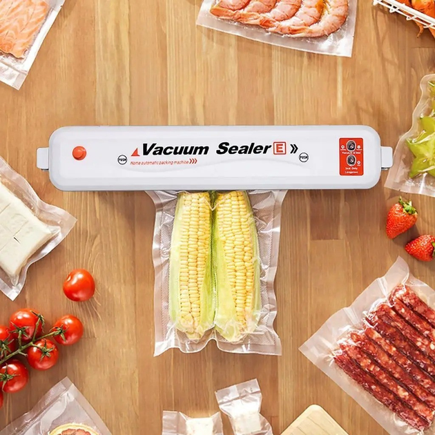 Кухонный вакууматор упаковщик пищевых продуктов Vacuum Sealer Белый ...